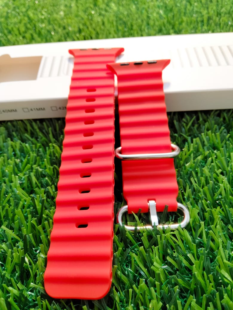 Picture of Ocean Band Compatible with for Apple Watch Band 42mm 44mm 45mm 49mm for Women Men, Adjustable Loop Silicone Waterproof Sport Strap for iWatch Series Ultra/8/7/6/5/4/3 ( only belt )