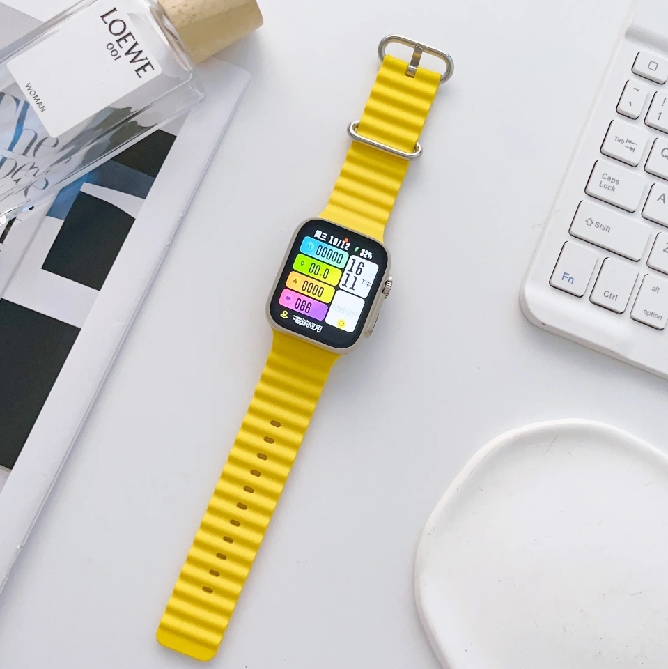 Picture of Ocean Band Compatible with for Apple Watch Band 42mm 44mm 45mm 49mm for Women Men, Adjustable Loop Silicone Waterproof Sport Strap for iWatch Series Ultra/8/7/6/5/4/3 ( only belt )