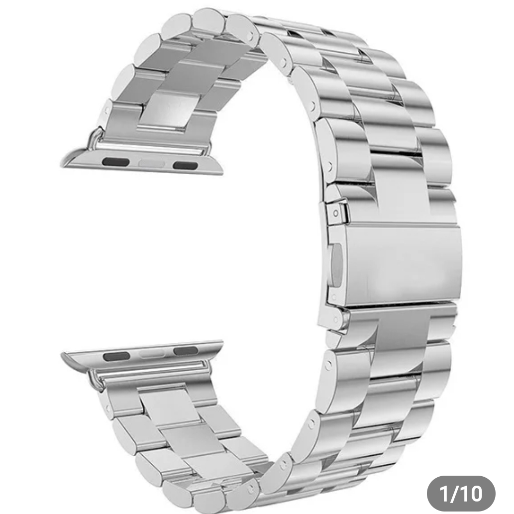 Picture of Premium Quality New Silver Color - 42mm 44mm 45mm 49mm Stainless Steel Band Metal Strap For Smart Watch - Smart Watch StrapBelt - Emphasizing Value