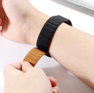 Picture of Premium Quality -42mm 44mm 45mm 49mm Adjustable Soft Silicone Magnetic Watch Strap - Smart Watch Belt - Signifying Quality