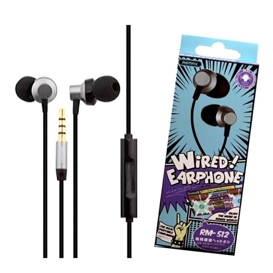 Picture of REMAX RM 512 High Performance Wired In Ear Earphone Stereo with Mic 3.5mm Jack