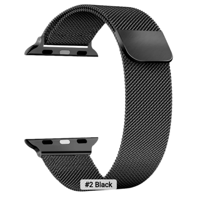 Picture of Magnetic Strap Black color For Apple watch Band 49 mm 42mm 44mm 45mm bracelet iWatch 3 4 5 6 7 se 8 ultra straps