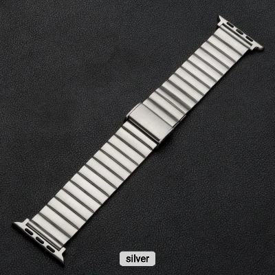 Picture of New Apple Watch Premium New Stainless Steel Straps- 49mm/45mm/44mm/42mm Stainless Steel Butterfly Buckle Band For Apple Watch-Luxury Metal Straps ( Black Color ) for Watch Ultra Series 8 7 5 6 5 4