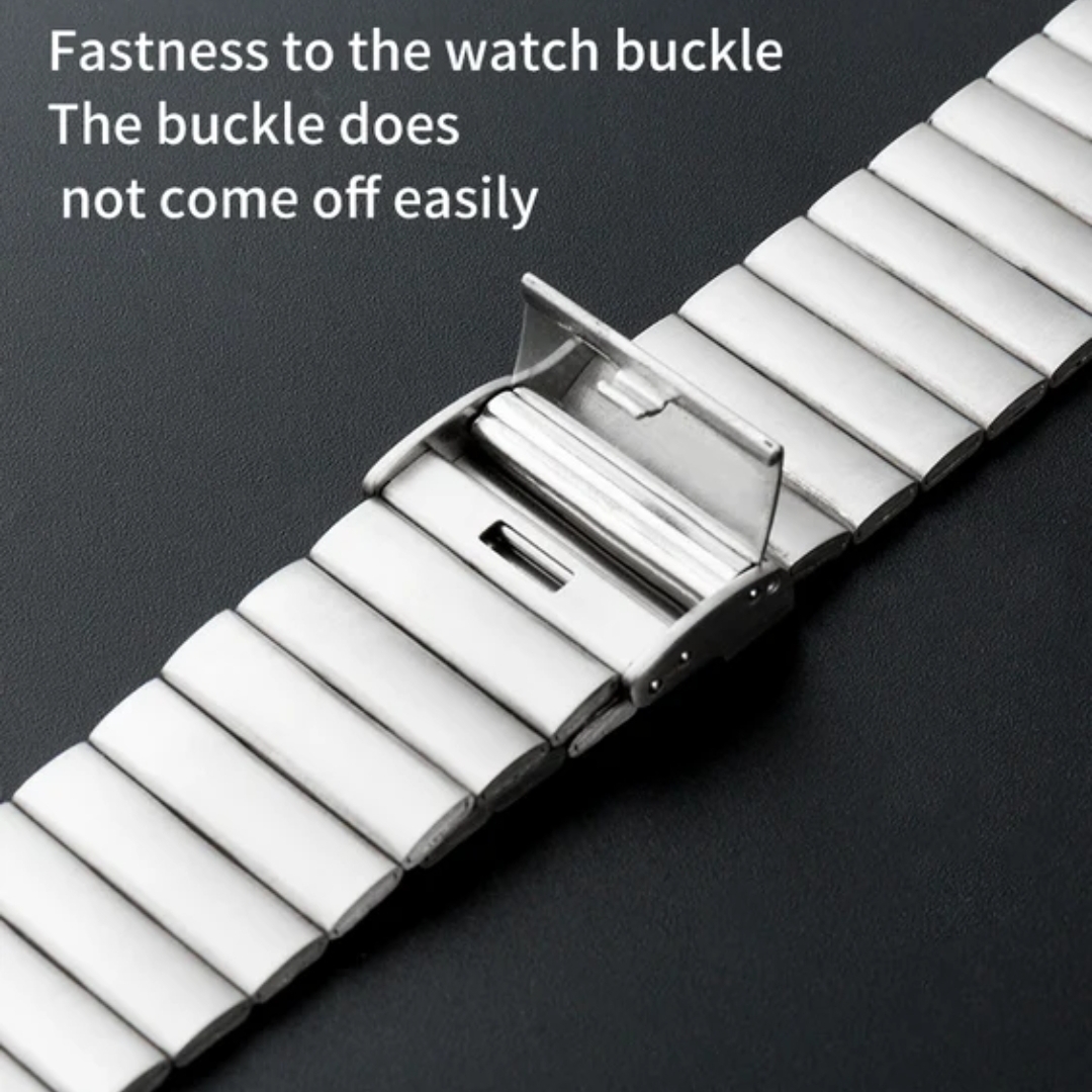 Picture of New Apple Watch Premium New Stainless Steel Straps- 49mm/45mm/44mm/42mm Stainless Steel Butterfly Buckle Band For Apple Watch-Luxury Metal Straps ( Black Color ) for Watch Ultra Series 8 7 5 6 5 4