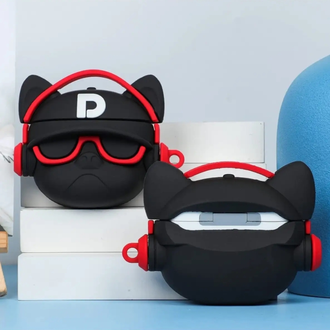 Picture of French Bulldog (Only Cover) For Apple Airpods Pro and  pro 2nd Gen Premium Earbuds Protective Cover (Headphone not included) joyroom T03s Pro Headphone not included
