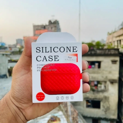 Picture of Red SILICONE (Only Cover) For Apple Airpods Pro and  pro 2nd Gen Premium Earbuds Protective Cover (Headphone not included) joyroom T03s Pro Headphone not included