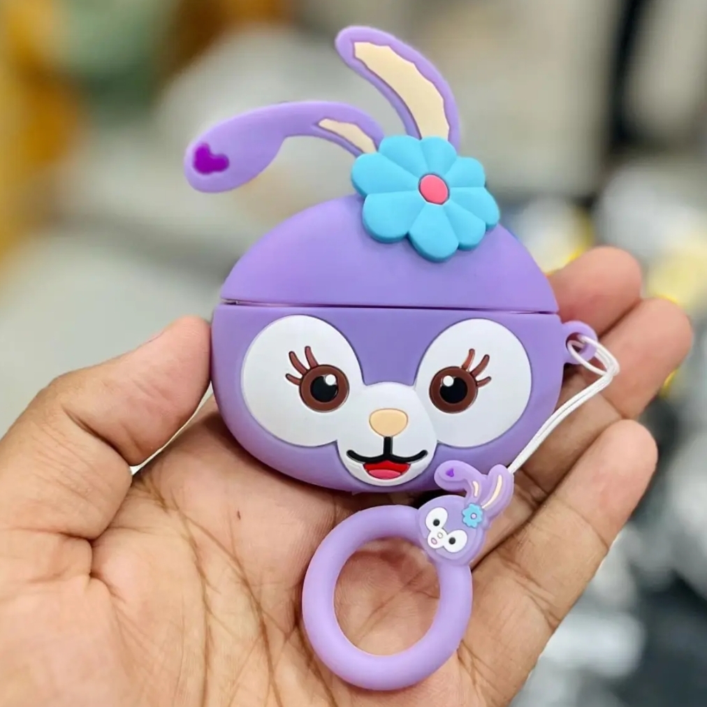 Picture of Purple Rabbit (Only Cover) For Apple Airpods Pro and  pro 2nd Gen Premium Earbuds Protective Cover (Headphone not included) joyroom T03s Pro Headphone not included