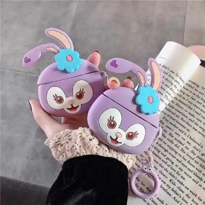 Picture of Purple Rabbit (Only Cover) For Apple Airpods Pro and  pro 2nd Gen Premium Earbuds Protective Cover (Headphone not included) joyroom T03s Pro Headphone not included