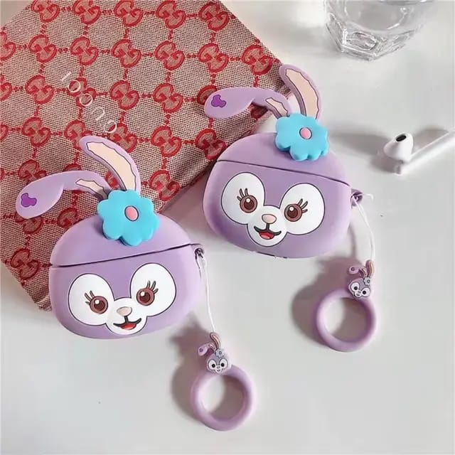 Picture of Purple Rabbit (Only Cover) For Apple Airpods Pro and  pro 2nd Gen Premium Earbuds Protective Cover (Headphone not included) joyroom T03s Pro Headphone not included