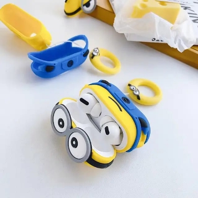 Picture of Little Yellow Man (Only Cover) For Apple Airpods Pro and  pro 2nd Gen Premium Earbuds Protective Cover (Headphone not included) joyroom T03s Pro Headphone not included