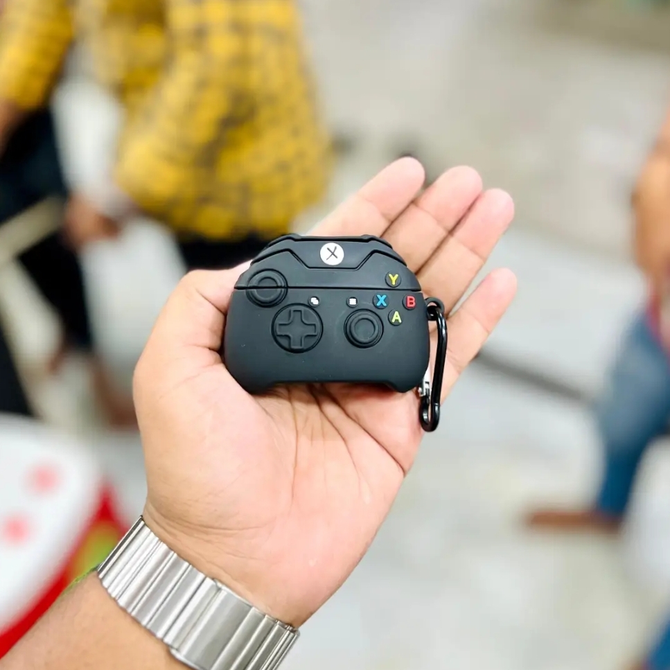 Picture of Xbox Game Controller Black (Only Cover) For Apple Airpods Pro and  pro 2nd Gen Premium Earbuds Protective Cover (Headphone not included) joyroom T03s Pro Headphone not included