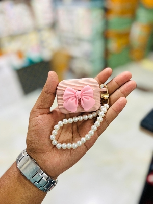 Picture of Bowknot  (Only Cover) For Apple Airpods Pro and  pro 2nd Gen Premium Earbuds Protective Cover (Headphone not included) joyroom T03s Pro Headphone not included