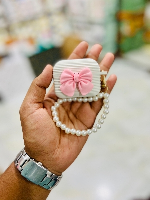 Picture of Bowknot  (Only Cover) For Apple Airpods Pro and  pro 2nd Gen Premium Earbuds Protective Cover (Headphone not included) joyroom T03s Pro Headphone not included