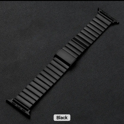 Picture of Apple Watch Premium New Stainless Steel Straps- 49mm/45mm/44mm/42mm Stainless Steel Butterfly Buckle Band For Apple Watch-Luxury Metal Straps ( Black Color ) for Watch Ultra Series 8 7 5 6 5 4