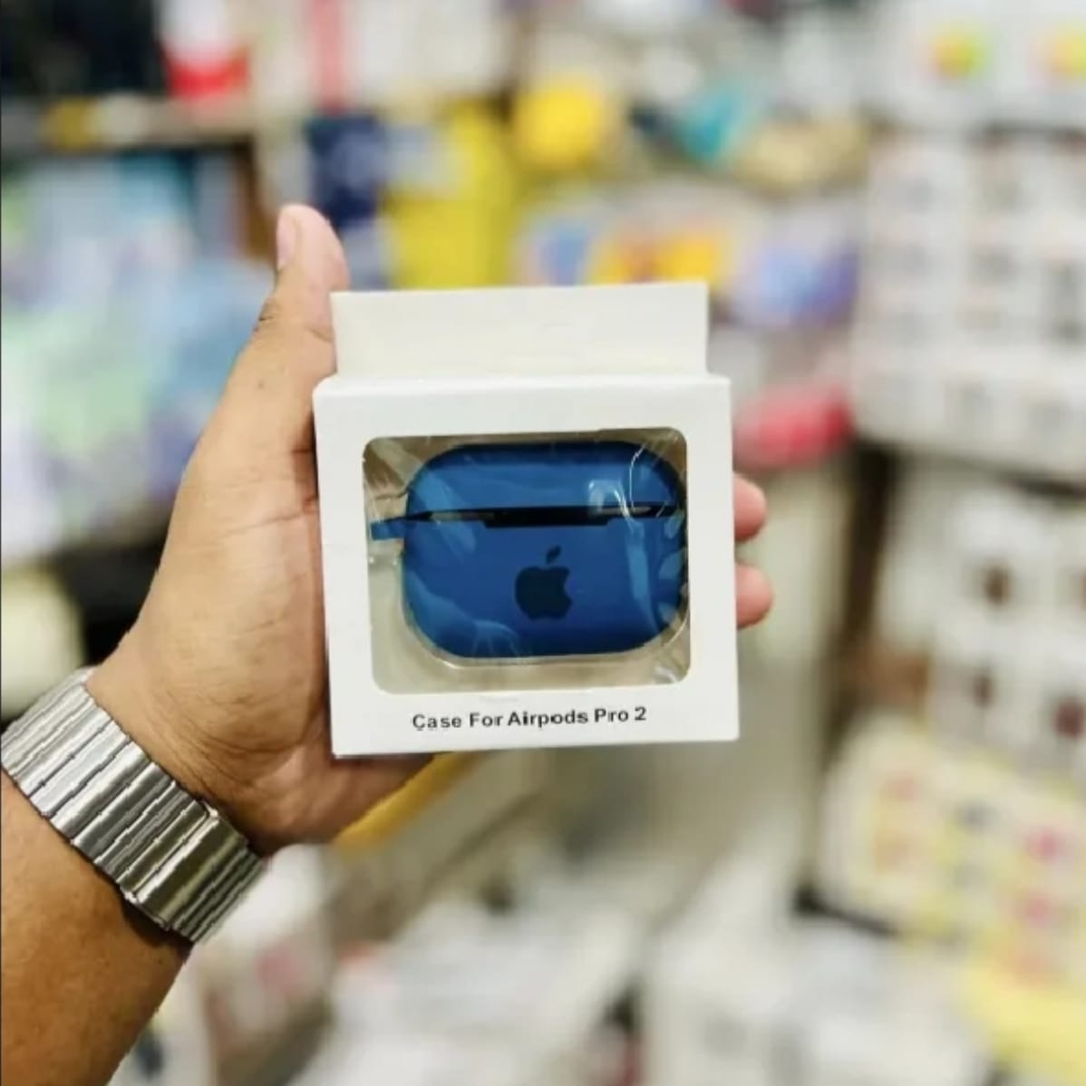 Picture of শুধুমাত্র কভার) Airpods Pro / pro 2 silicone Case with for apple logo