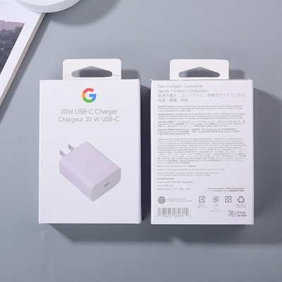 Picture of 100%  Google 30W USB-C Charger Fast Charging Pixel Phone Charger Adapter and Type C To Type-C PD Cable Compatible with Google Products and Other USB-C Devices