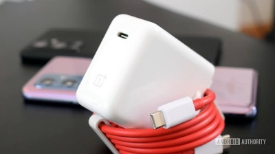 Picture of OnePlus (1+) GaN 65W Super warp Wall Charger with type-C cable for oneplus 8t, 8, 9, 9r, 9pro
