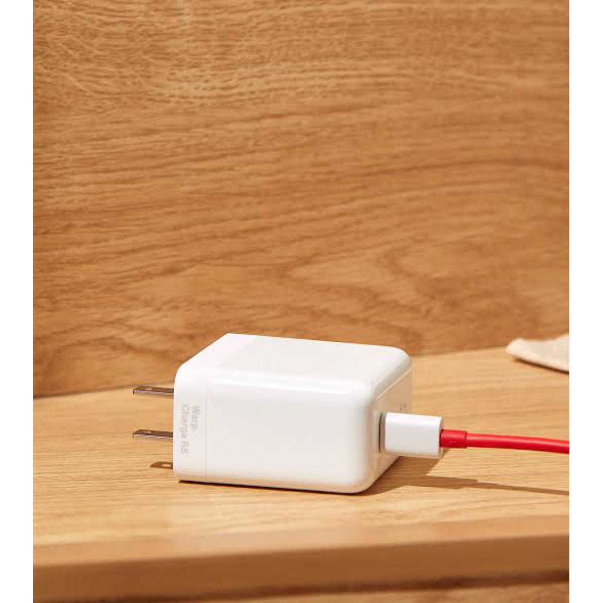 Picture of OnePlus (1+) GaN 65W Super warp Wall Charger with type-C cable for oneplus 8t, 8, 9, 9r, 9pro