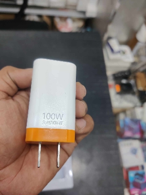 Picture of 100W SuperVOOC USB Fast Charger Adapter Compatible with Realme, OnePlus, Vivo, IQOO, Poco - Next-Level Charging Performance, Power Up in Minutes, Unbeatable Speed for Type A to C 100 Watt - White