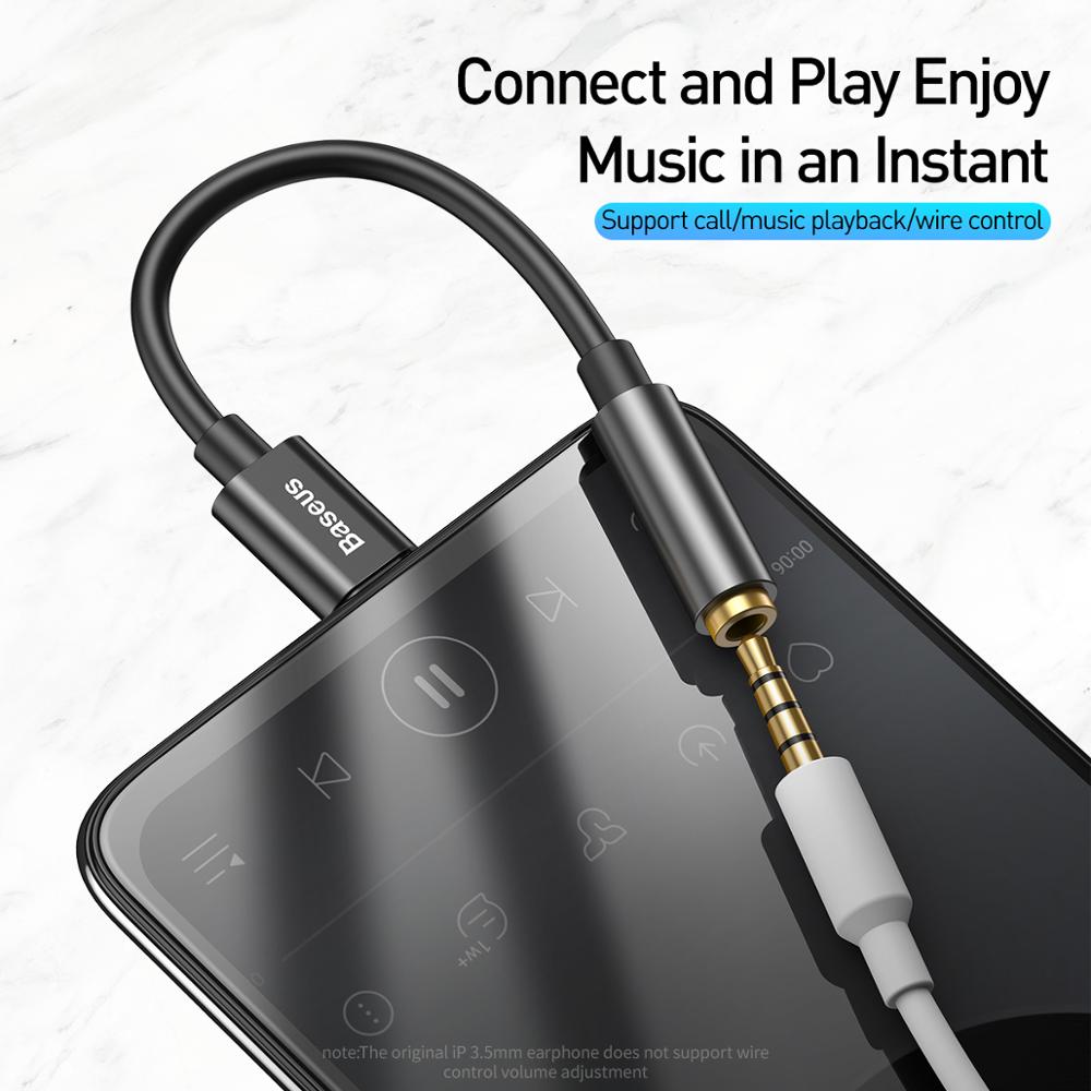 Picture of Baseus Type C to Jack Headphone Audio Aux Adapter Cable