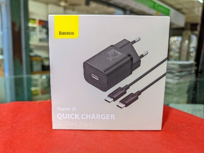 Picture of Baseus Super Si Quick PD Charger 1C 25W EU Sets With Type-C to Type-C Cable