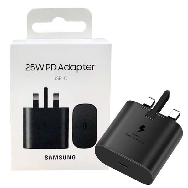 Picture of 25W PD 3 Pin Adapter (3 Pin Only Adapter) Campatible to Samsung – Super Fast Charging USB-C Charger