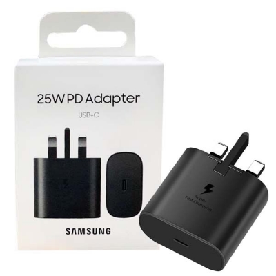 Picture of 25W PD 3 Pin Adapter (3 Pin Only Adapter) Campatible to Samsung – Super Fast Charging USB-C Charger