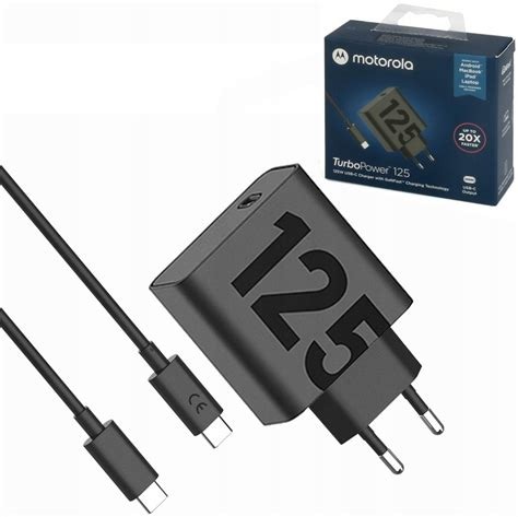Picture of Motorola 125W GaN Turbo Power  Charger with 6.5A USB-C to C Cable