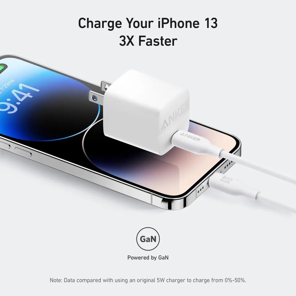 Picture of Anker 313 GaN 30W Foldable Charger USB C Power IQ 3.0