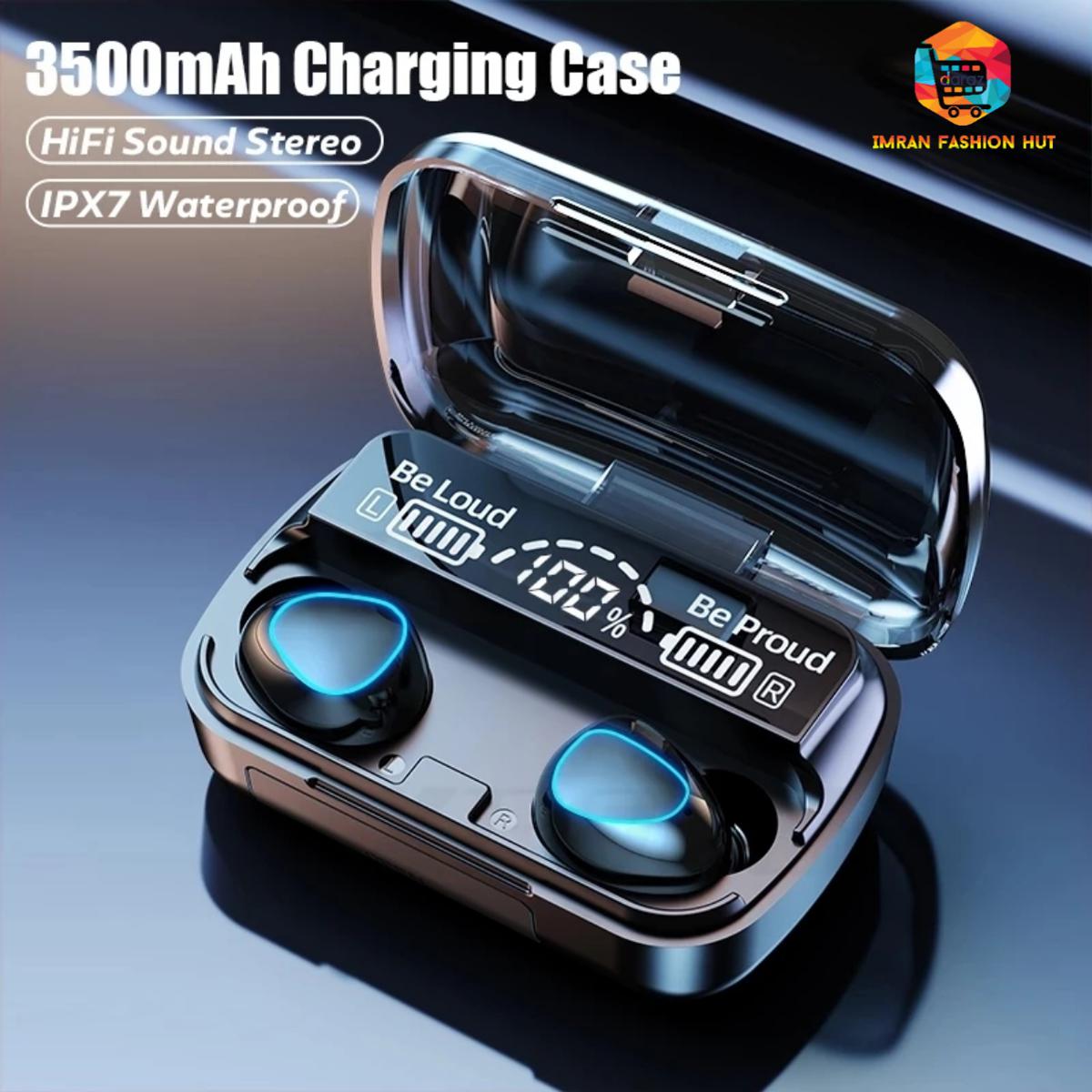 Picture of M10 TWS Bluetooth 5.1 Earphones 9D Stereo Sports Waterproof Earbuds Headsets 3500mAh Charging Box Wireless Headphone With Microphone - Imran Fashion Hut