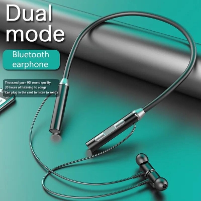 Picture of Wireless Headphone Fone Bluetooth 5.0 Neckband Earphones Silicone Hifi Stereo Sports Headset Halter Waterproof Magnetic Earbuds