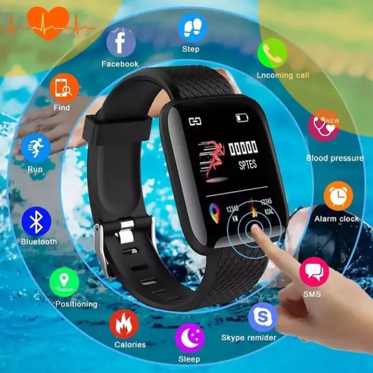 Picture of Smart Watch Man Woman Smartwatch Bluetooth Blood Pressure Measurement Heart Rate Monitor Smart Watch