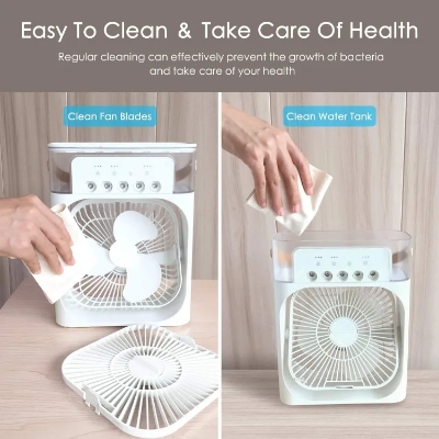 Picture of MIN AIR COOLER FAN WITH SEVEN COLORS LED LIGHT, HUMIDIFIRE, MIST MAKING SYSTEM WITH PERFUME DISPENSER