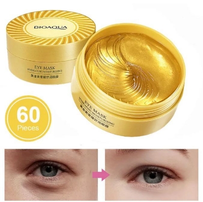 Picture of BIOAQUA 60pcs Gold Collagen Eye Mask Anti Wrinkle Sleep Crystal Eye Patch Moisturizing Dark Circles Remover
