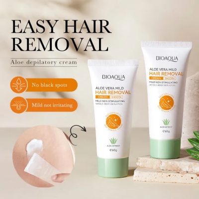 Picture of BIOAQUA Aloe Vera Mild Non Stimulating Hair Removal Cream- 60g