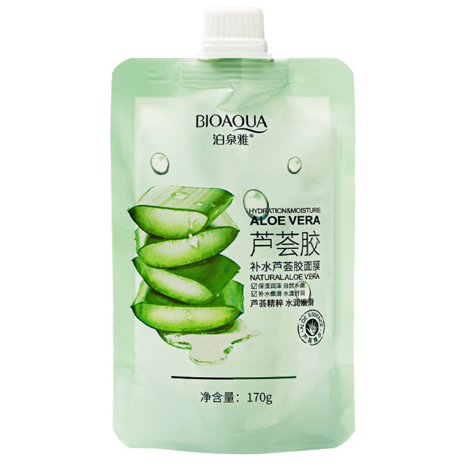 Picture of BIOAQUA Hydration Aloe Vera Gel Mask Moisturizing Non-Sticky Essence Replenishes Skin 170g