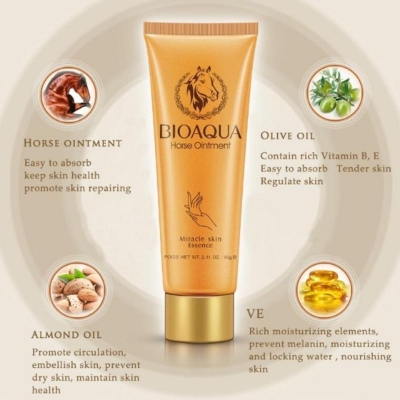 Picture of BIOAQUA Moisturizing & Hydrating Horse Ointment Miracle Skin Essence Hand Cream- 60g
