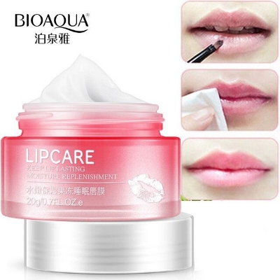 Picture of BIOAQUA Strawberry Lip Sleeping Mask Exfoliator Lips Balm 20g