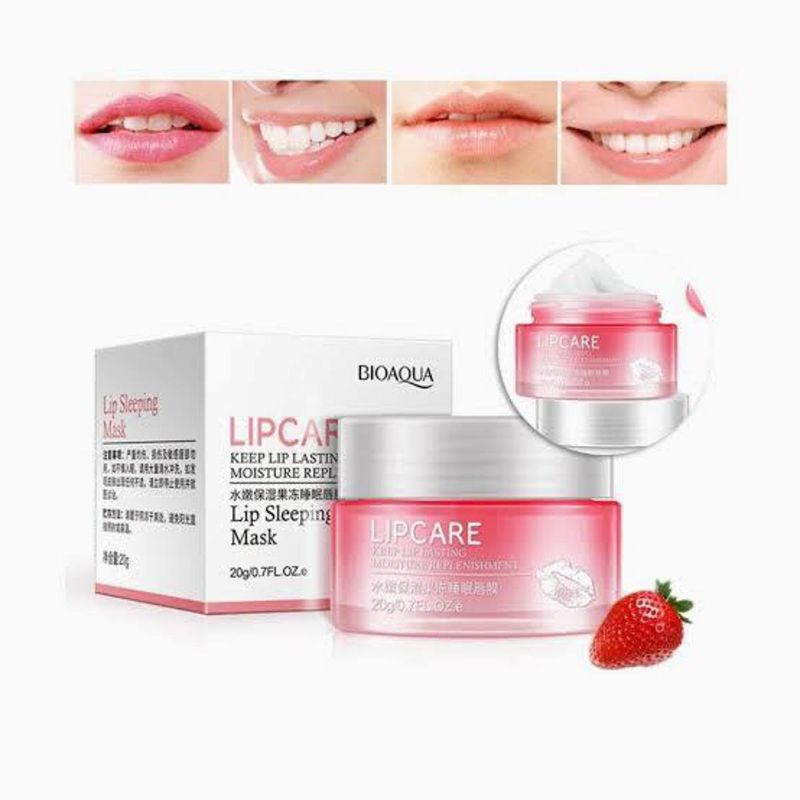 Picture of BIOAQUA Strawberry Lip Sleeping Mask Exfoliator Lips Balm 20g