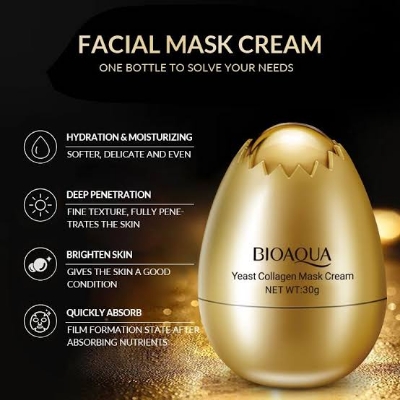 Picture of BIOAQUA Moisturizing & Cleansing Yeast Collagen Mask Cream- 30g
