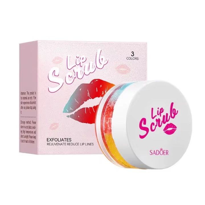 Picture of SADOER 3 Colours Exfoliates Rejuvenate Reduce Lip Scrub- 20g