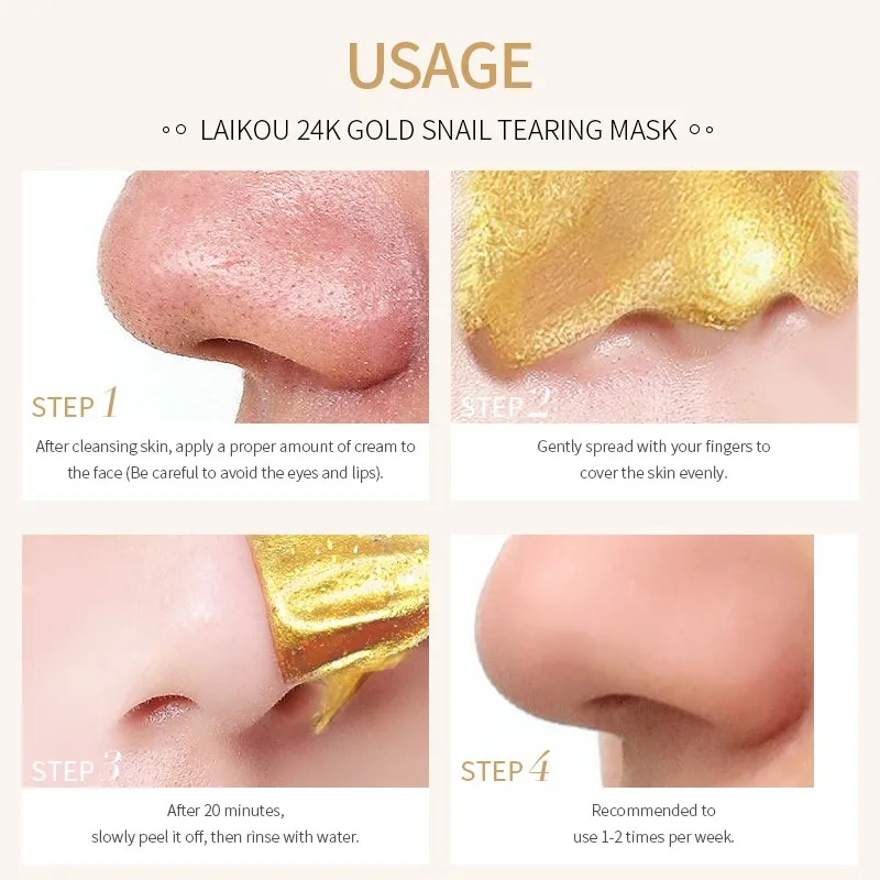 Picture of LAIKOU 24K Gold Snail Deep Cleansing Tearing Mask- 50g