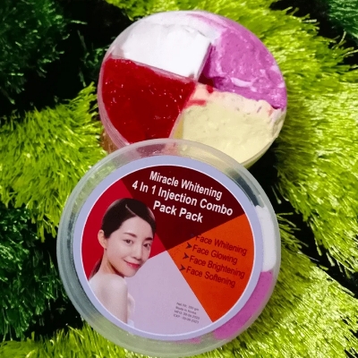 Picture of Miracle Whitening 4 In 1 Injection Combo Face Pack Face Whitening Glowing Softening