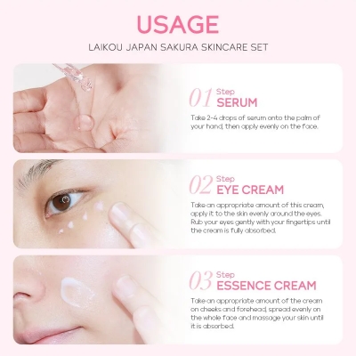Picture of Laikou Sakura Skin & Eye Care Set – 3 Pcs