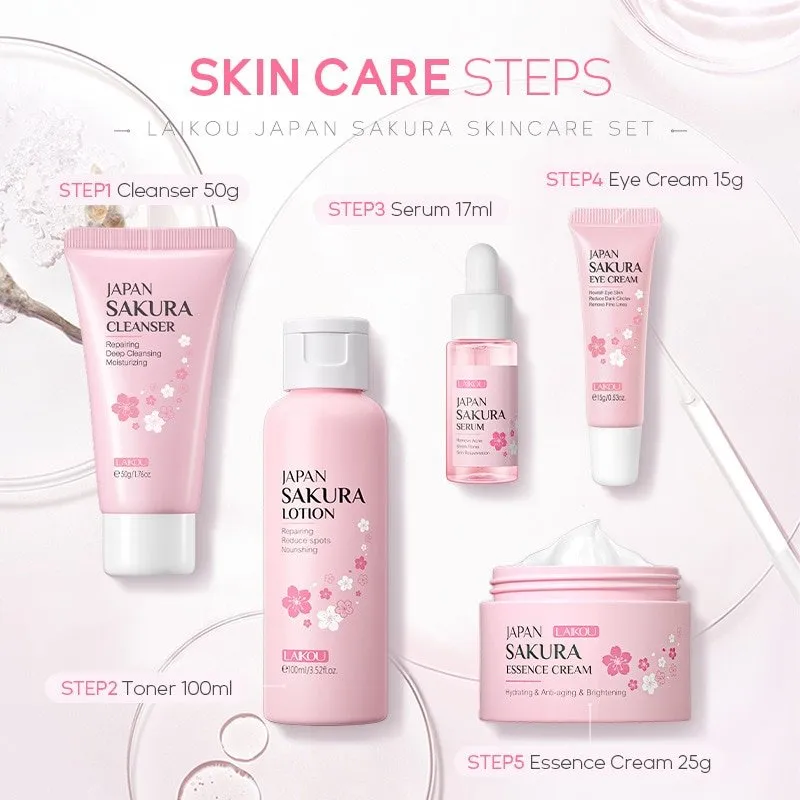 Picture of LAIKOU Japan Sakura Skin Care Combo 5 Pcs/Set- 207g