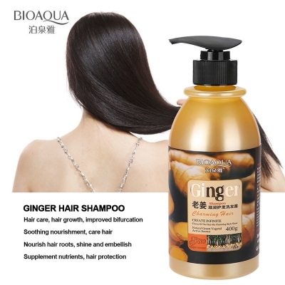 Picture of BIOAQUA Deep Cleansing Hair Growth Ginger Shampoo- 400g