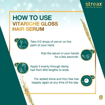 Picture of Streax Vitariche Gloss Hair Serum – 115ml (India)