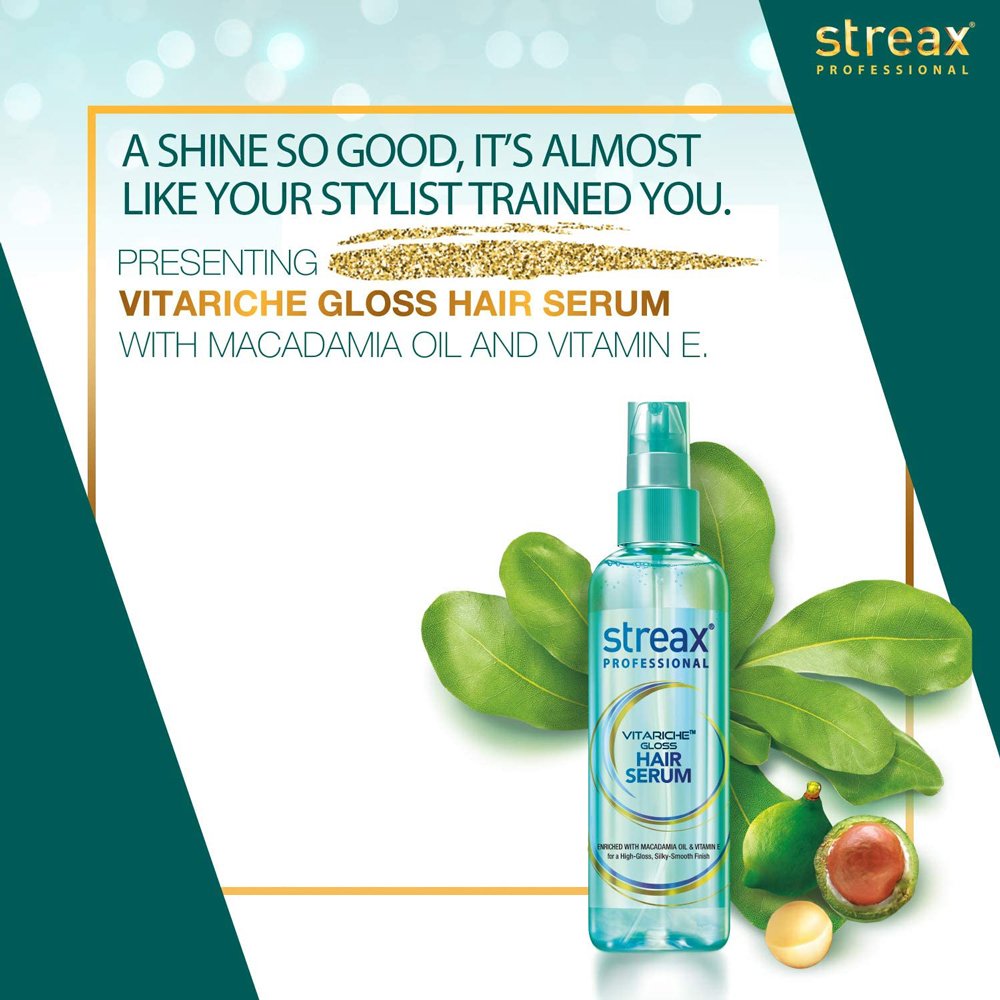 Picture of Streax Vitariche Gloss Hair Serum – 115ml (India)