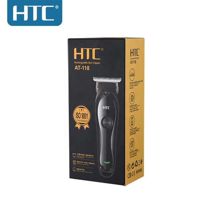 Picture of HTC AT-118W T9 rechargeable T-blade 0 mm zero gapped with lithium battery USB charge hair cut machine clipper and trimmer