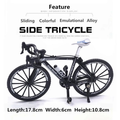 Picture of Simulation Toy Bicycle Model Children's Mini Metal Car Single-Pole Finger Bicycle Ferry Three-Color Ornaments